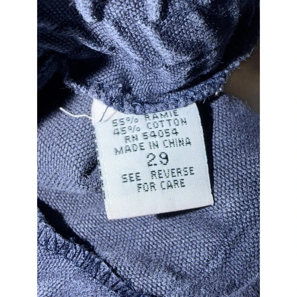 Bugle Boy Vintage 90s Cargo Shorts Sz 29 Blue Ramie Cotton Elastic Waist Utility